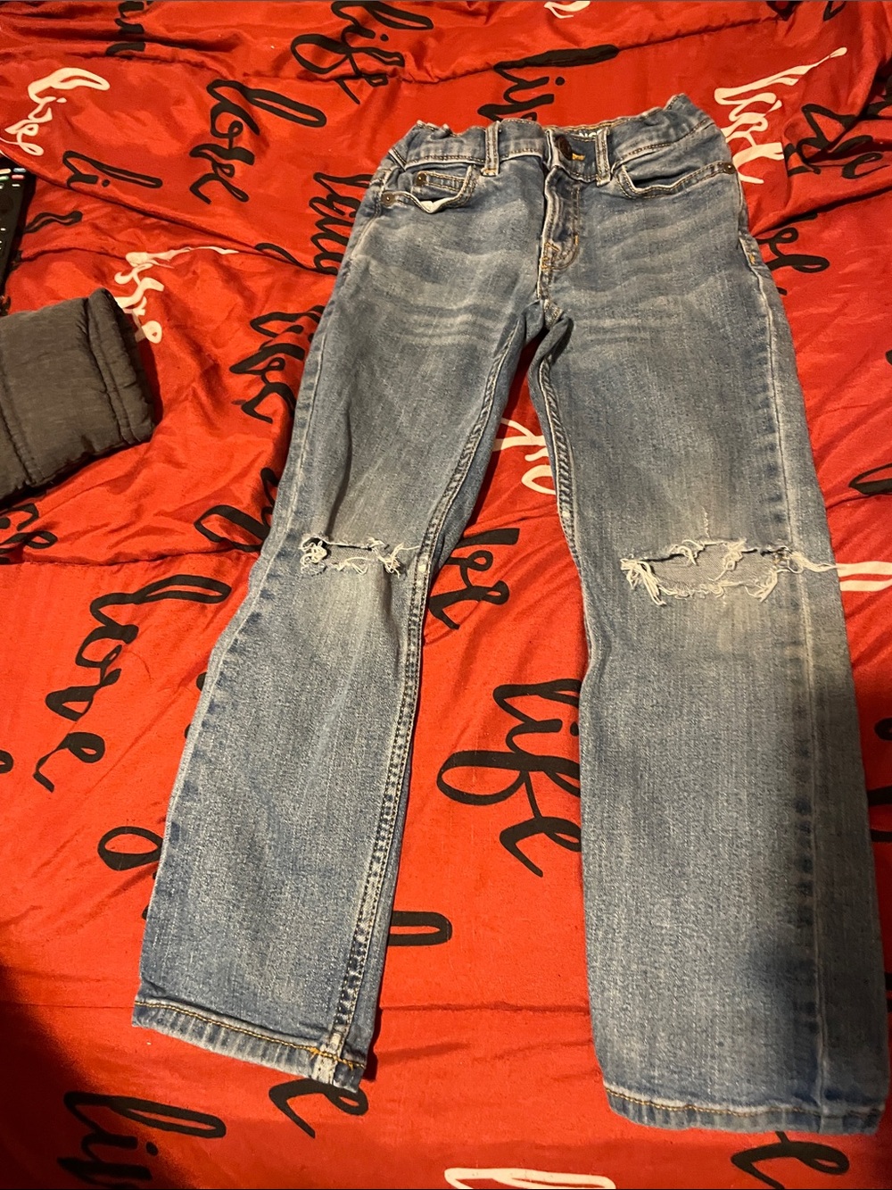 Arizona Jean Company Light Blue Slim Straight Ripped Jeans